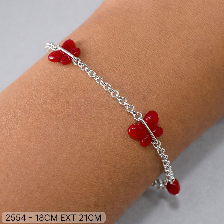 00 PU 02554  X 18CM EXT 21CM MARIPOSA ROJO