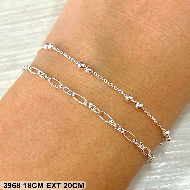 10 PU 03968 BOLITAS/FIGARO PULSERA DOBLE