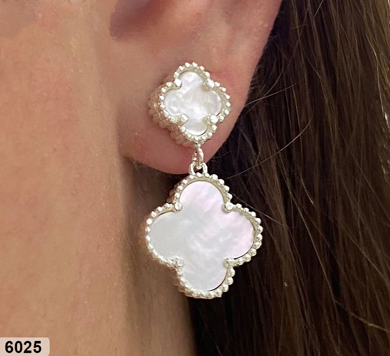 11 BR 06025 TREBOL ESTILO VAN CLEEF BL