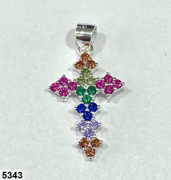 15 PI 05343 CRUZ 2,5 X 1,5 CM  MULTICOLOR