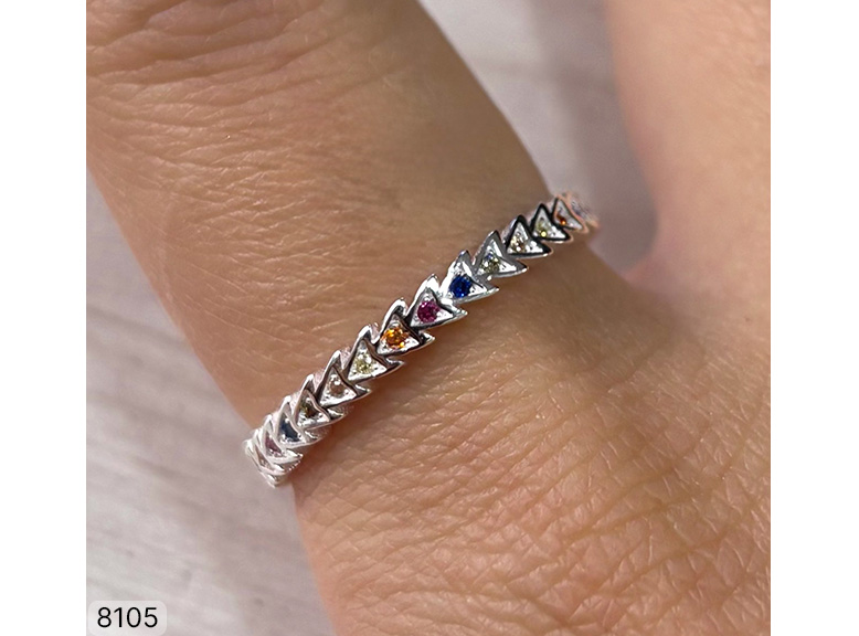 26 AN 08105 SIN FIN MICRO PAVE MULTICOLOR