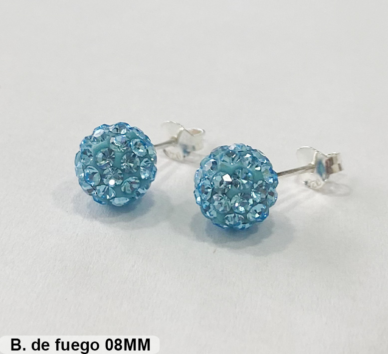 ARO BOLITA DE FUEGO 8MM CELESTE