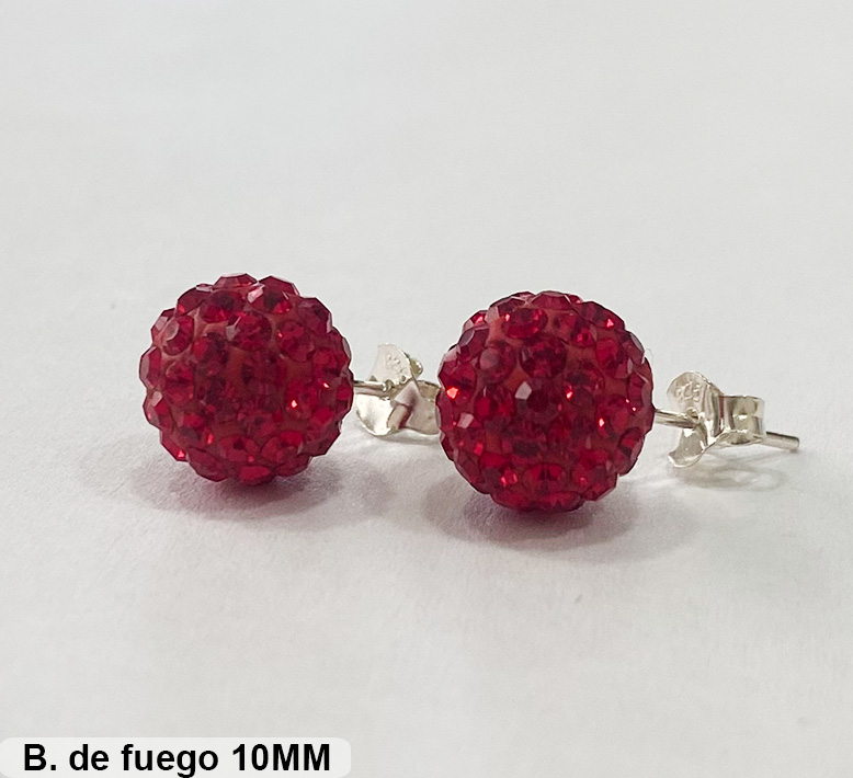 ARO BOLITA DE FUEGO 10MM ROJO