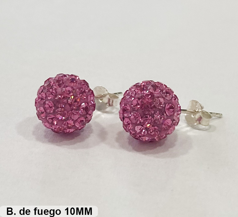 ARO BOLITA DE FUEGO 10MM ROSA