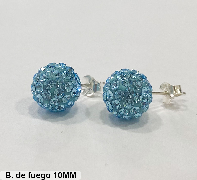 ARO BOLITA DE FUEGO 10MM CELESTE